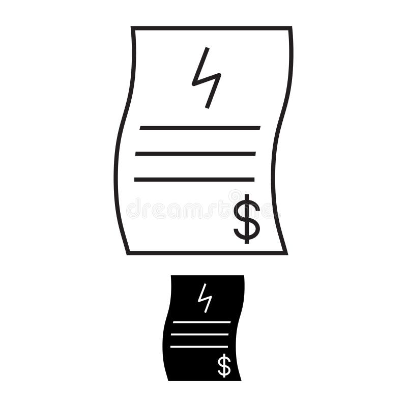 Icono de la cuenta de energía, ejemplo del vector libre illustration Icono de la cuenta de energía, ejemplo del vector libre illustration