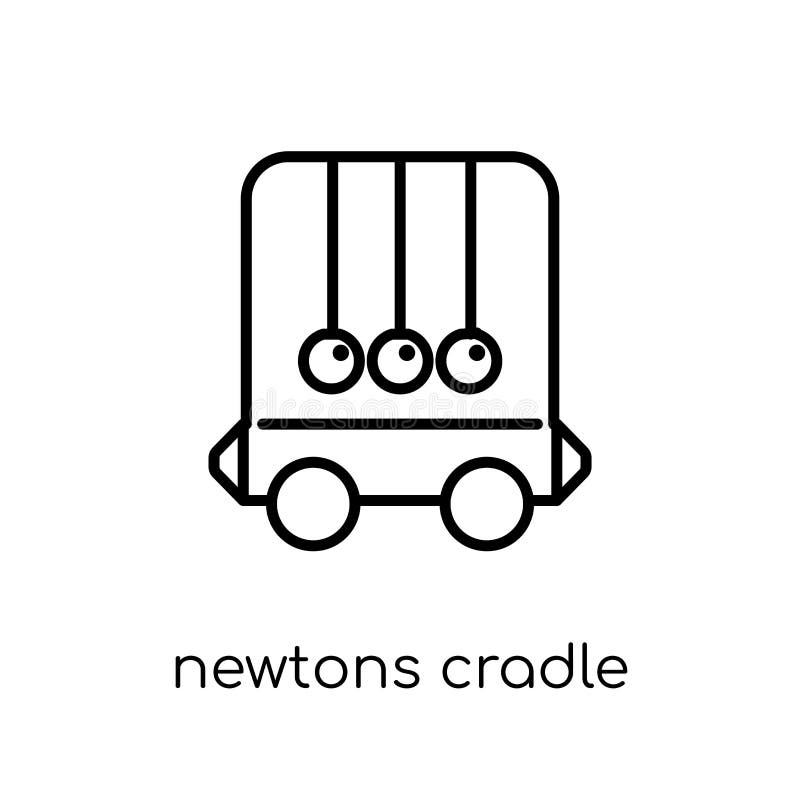 Icono de la cuna de los neutonios de la colección stock de ilustración Icono de la cuna de los neutonios de la colección stock de ilustración