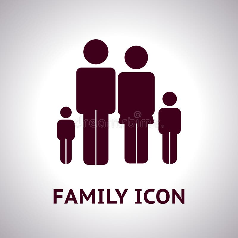 Icono de la familia del vector en fondo ligero libre illustration Icono de la familia del vector en fondo ligero libre illustration