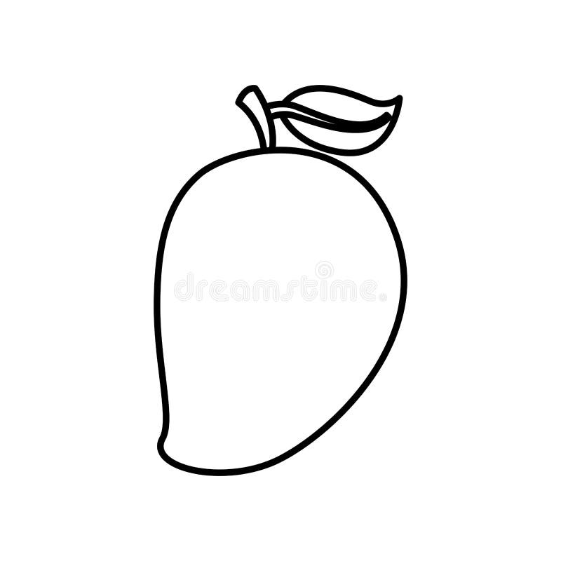 Icono de la fruta fresca del mango stock de ilustración Icono de la fruta fresca del mango stock de ilustración