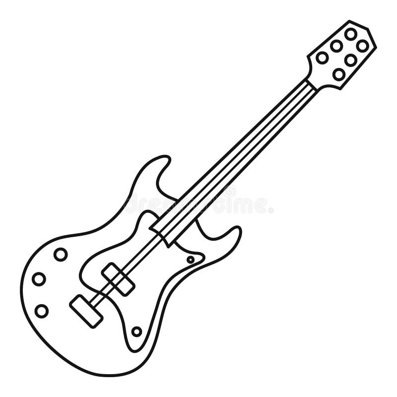 Conector De Audio De La Guitarra Con El Icono Negro Del Cable Ilustración  del Vector - Ilustración de historieta, enchufe: 86761275