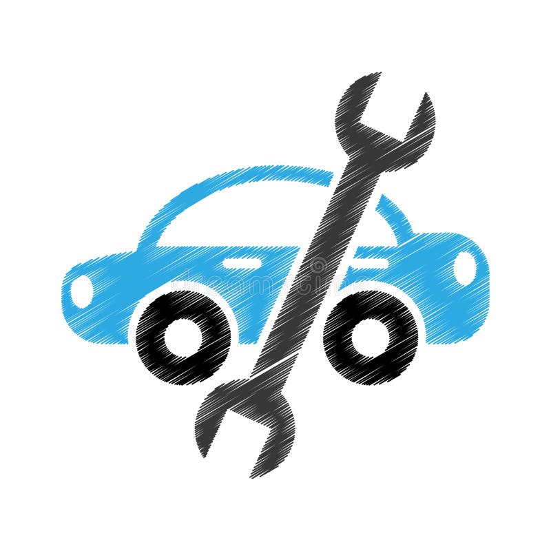 Icono de la herramienta del mecánico de la llave stock de ilustración Icono de la herramienta del mecánico de la llave stock de ilustración