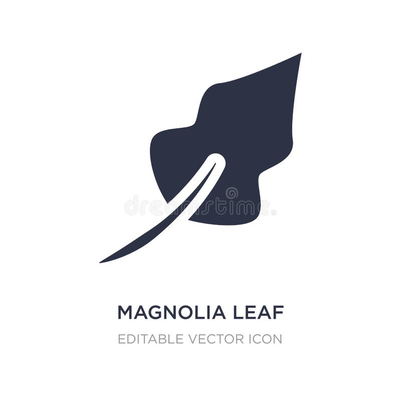 icono de la hoja de la magnolia en el fondo blanco Ejemplo simple del elemento del concepto de la naturaleza stock de ilustración icono de la hoja de la magnolia en el fondo blanco Ejemplo simple del elemento del concepto de la naturaleza stock de ilustración