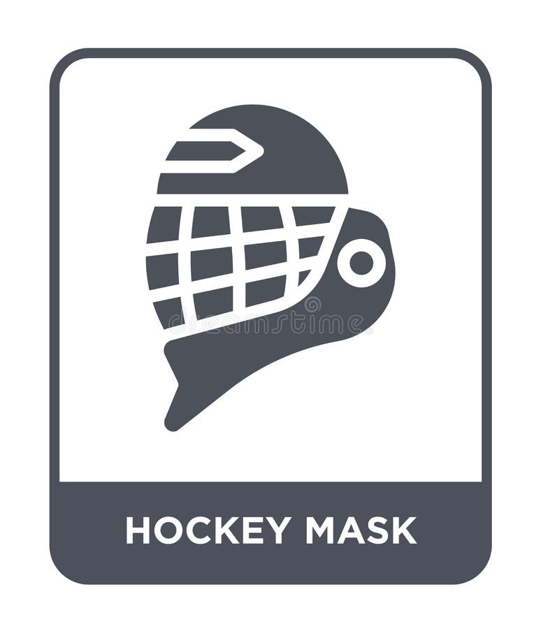 Icono de la máscara de Hockey en estilo de moda del diseño