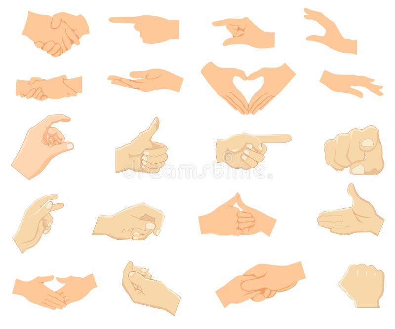 Icono de la mano Sistema del vector libre illustration Icono de la mano Sistema del vector libre illustration