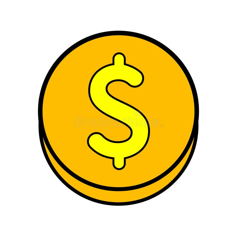 Icono de la moneda del dólar libre illustration Icono de la moneda del dólar libre illustration