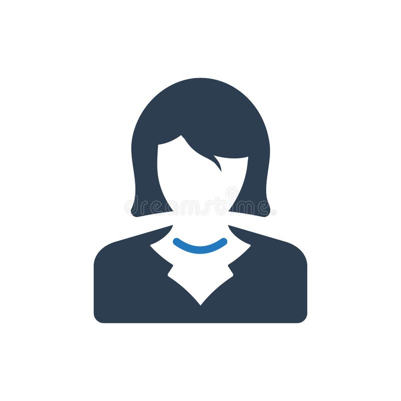 Icono de la mujer de negocios libre illustration