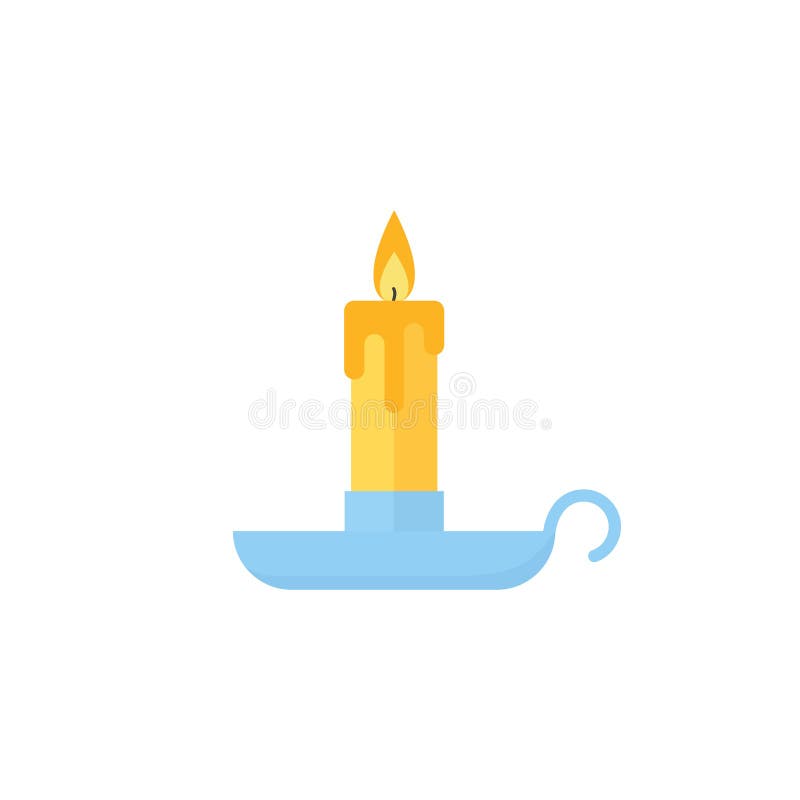 Icono de la Navidad de la vela Ejemplo del vector en dise?o plano stock de ilustración Icono de la Navidad de la vela Ejemplo del vector en dise?o plano stock de ilustración