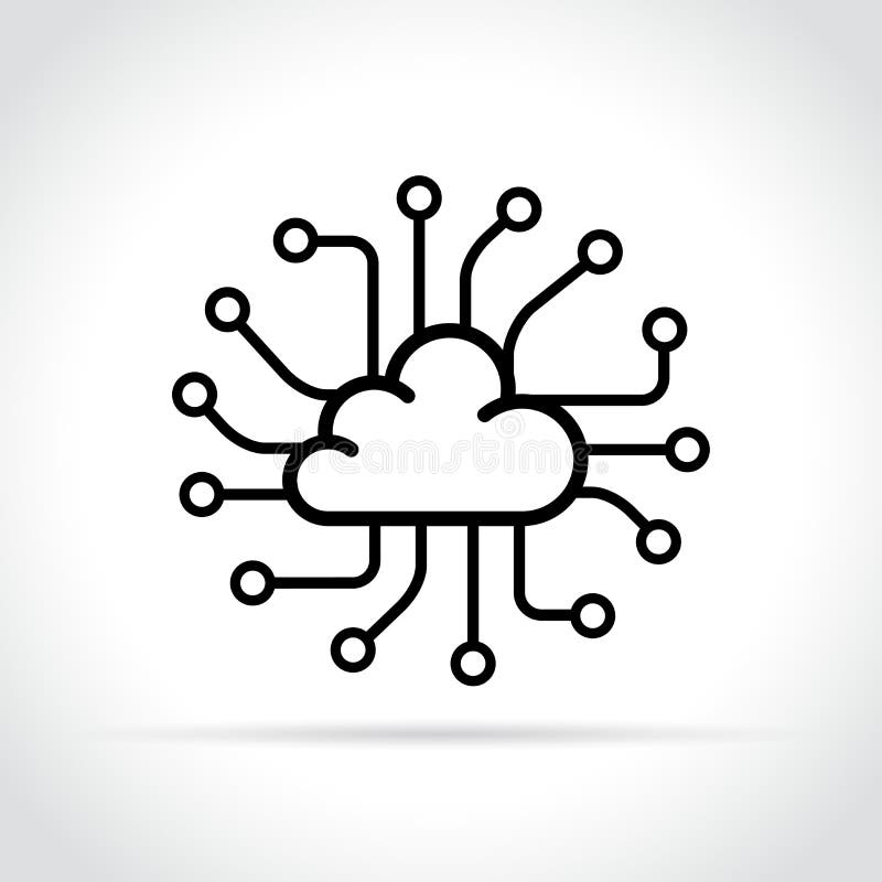Icono de la nube de los datos en el fondo blanco libre illustration Icono de la nube de los datos en el fondo blanco libre illustration