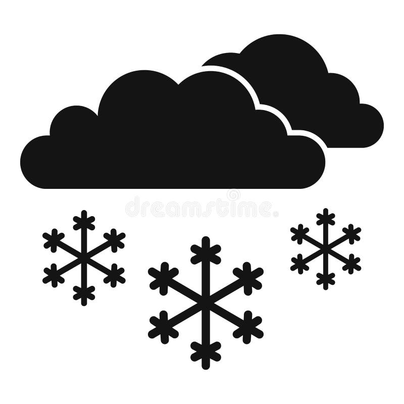 Icono de la nube de la nieve, estilo simple ilustración del vector Icono de la nube de la nieve, estilo simple ilustración del vector