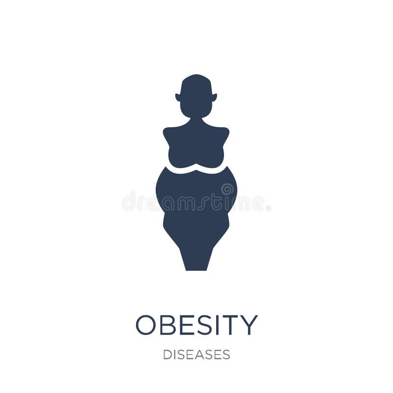 Icono de la obesidad Icono plano de moda de la obesidad del vector en el backgroun blanco ilustración del vector Icono de la obesidad Icono plano de moda de la obesidad del vector en el backgroun blanco ilustración del vector