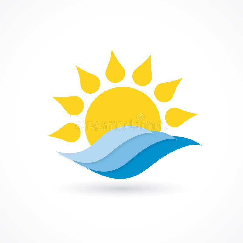 Icono de la onda de Sun ilustración del vector Icono de la onda de Sun ilustración del vector