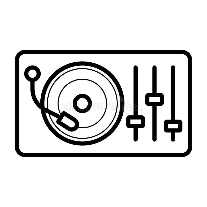 Icono de la placa giratoria del disk jockey libre illustration Icono de la placa giratoria del disk jockey libre illustration