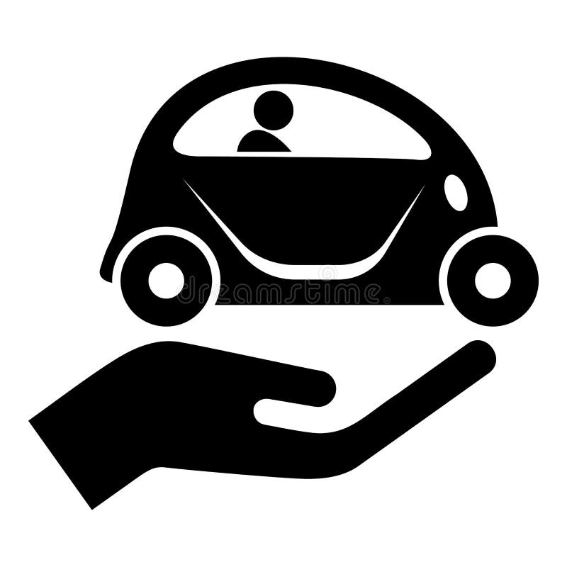 Icono de la protección del coche, estilo negro simple libre illustration Icono de la protección del coche, estilo negro simple libre illustration