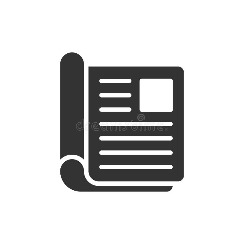 Icono de la página de la revista en estilo plano Ejemplo del vector de las noticias en el fondo aislado blanco Concepto del negoc libre illustration Icono de la página de la revista en estilo plano Ejemplo del vector de las noticias en el fondo aislado blanco Concepto del negoc libre illustration
