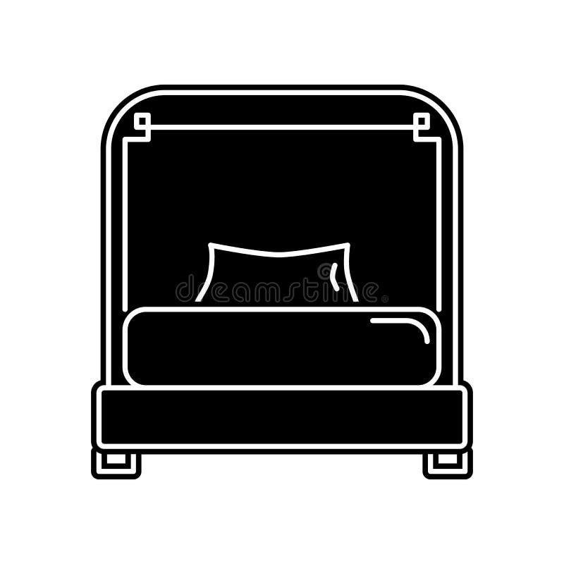 icono de la sola cama Elemento del hogar para el concepto y el icono m?viles de los apps de la web Glyph, icono plano para el dis libre illustration icono de la sola cama Elemento del hogar para el concepto y el icono m?viles de los apps de la web Glyph, icono plano para el dis libre illustration