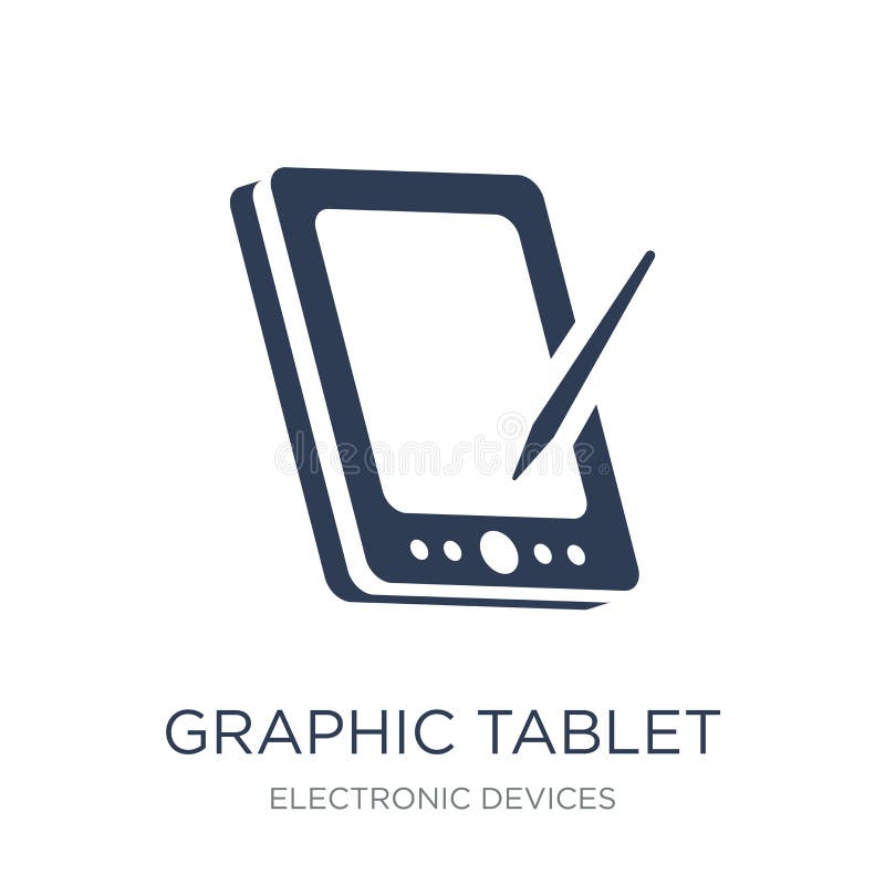 Icono de la tableta gráfica stock de ilustración Icono de la tableta gráfica stock de ilustración