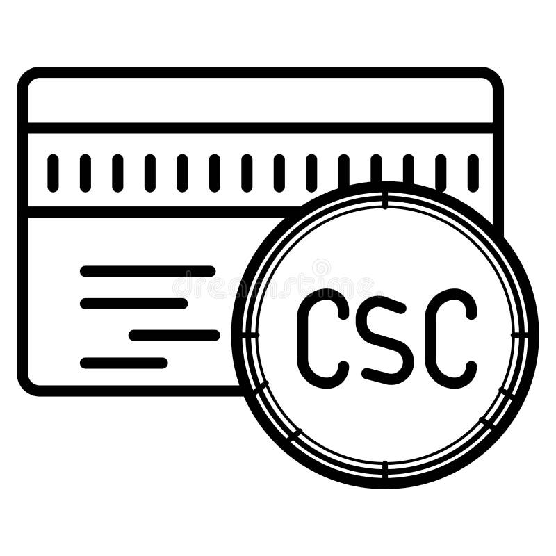 Icono de la tarjeta de crédito del código de seguridad de la tarjeta de CSC libre illustration Icono de la tarjeta de crédito del código de seguridad de la tarjeta de CSC libre illustration