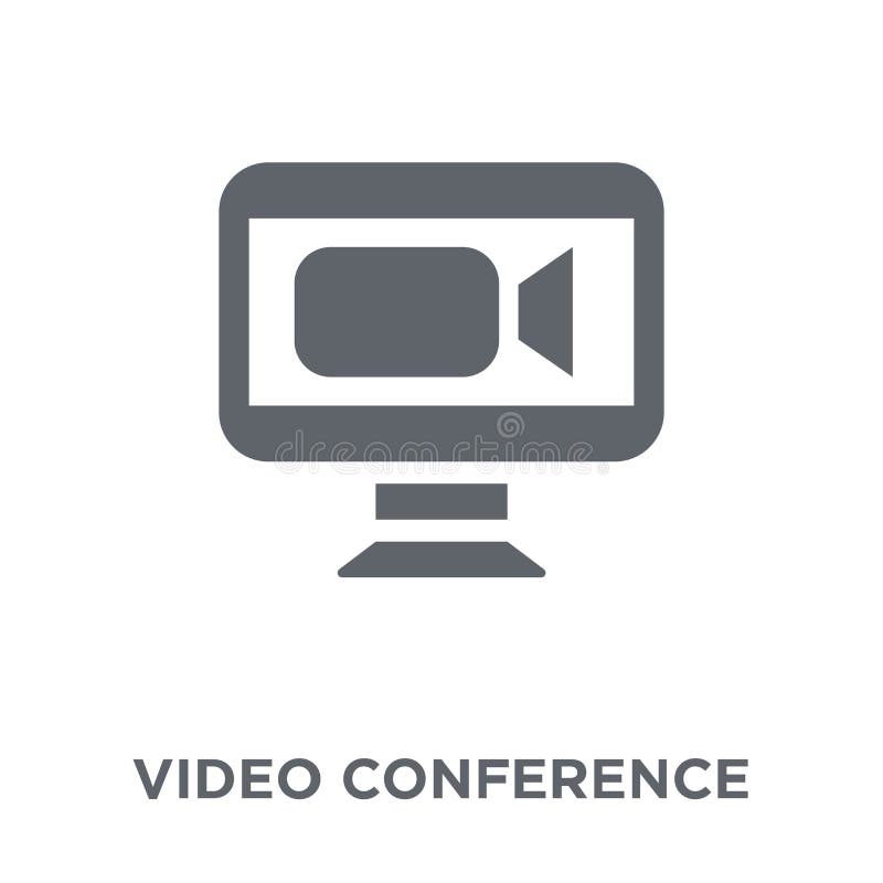 Icono de la videoconferencia de la colección de los recursos humanos stock de ilustración Icono de la videoconferencia de la colección de los recursos humanos stock de ilustración