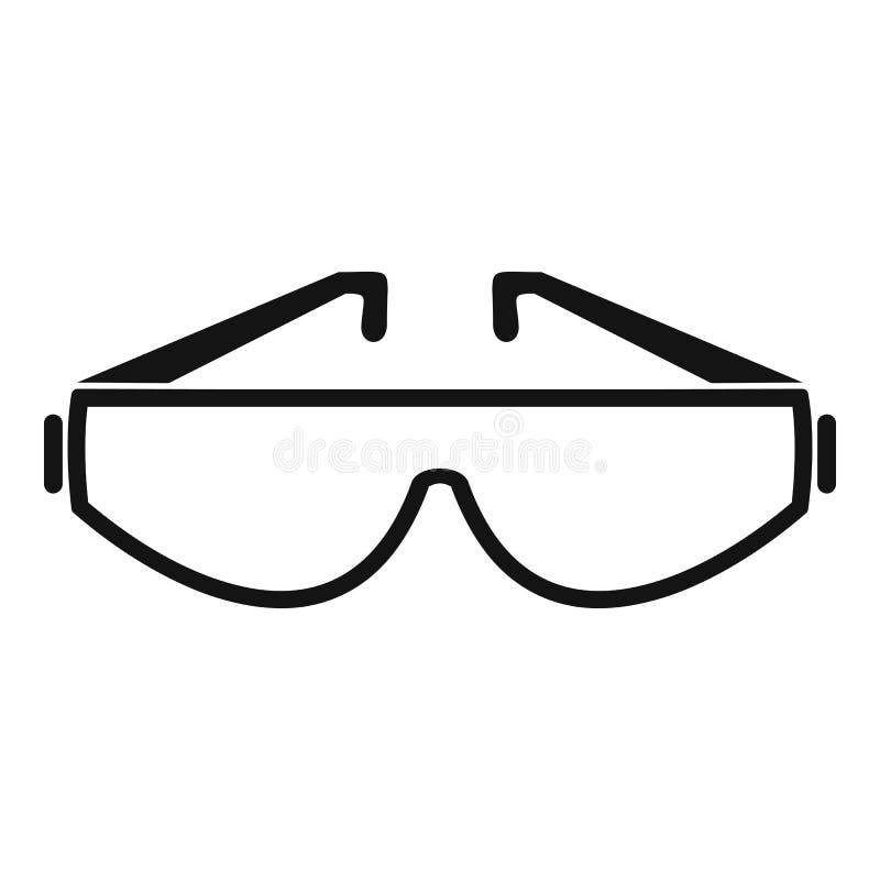Icono De Las Gafas De Seguridad, Estilo Simple Ilustración del Vector