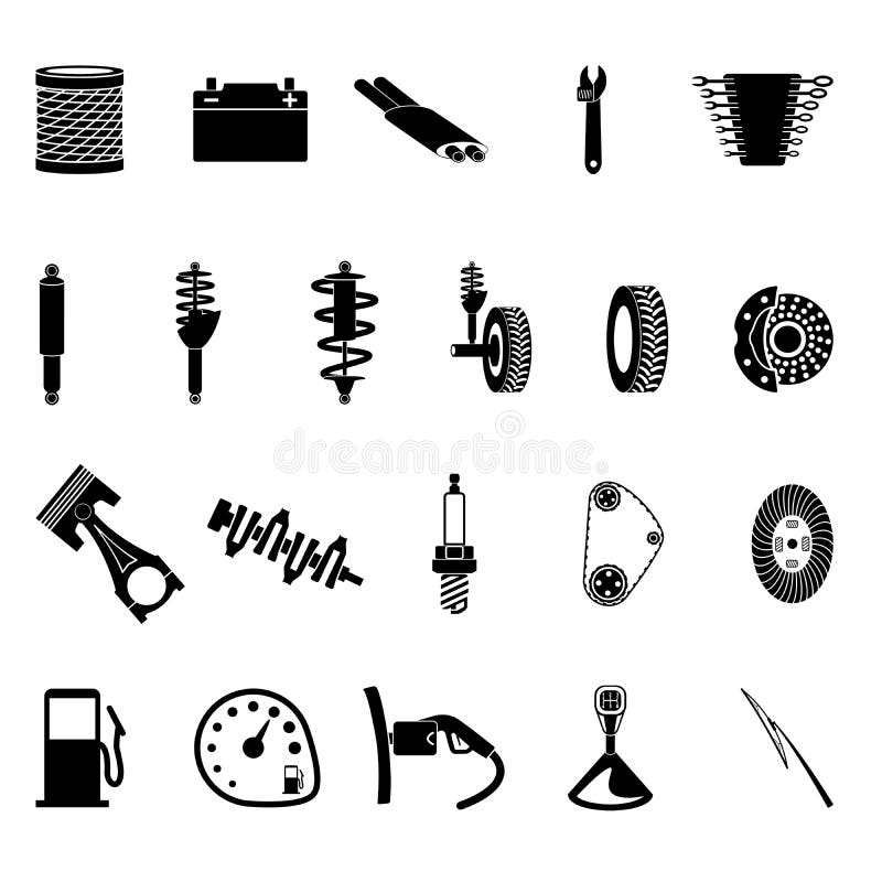 Icono de las piezas de automóvil libre illustration Icono de las piezas de automóvil libre illustration