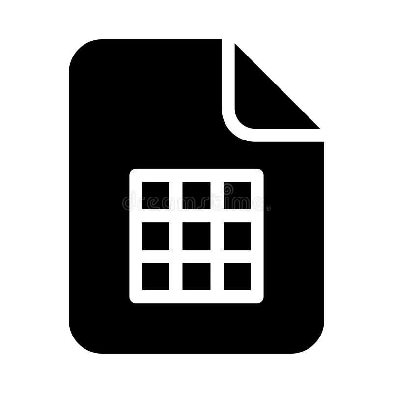 Icono De Los Glyphs De Los Apps Del FICHERO Stock de ilustración