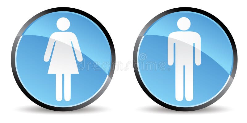 Icono de los hombres de la mujer ilustración del vector Icono de los hombres de la mujer ilustración del vector