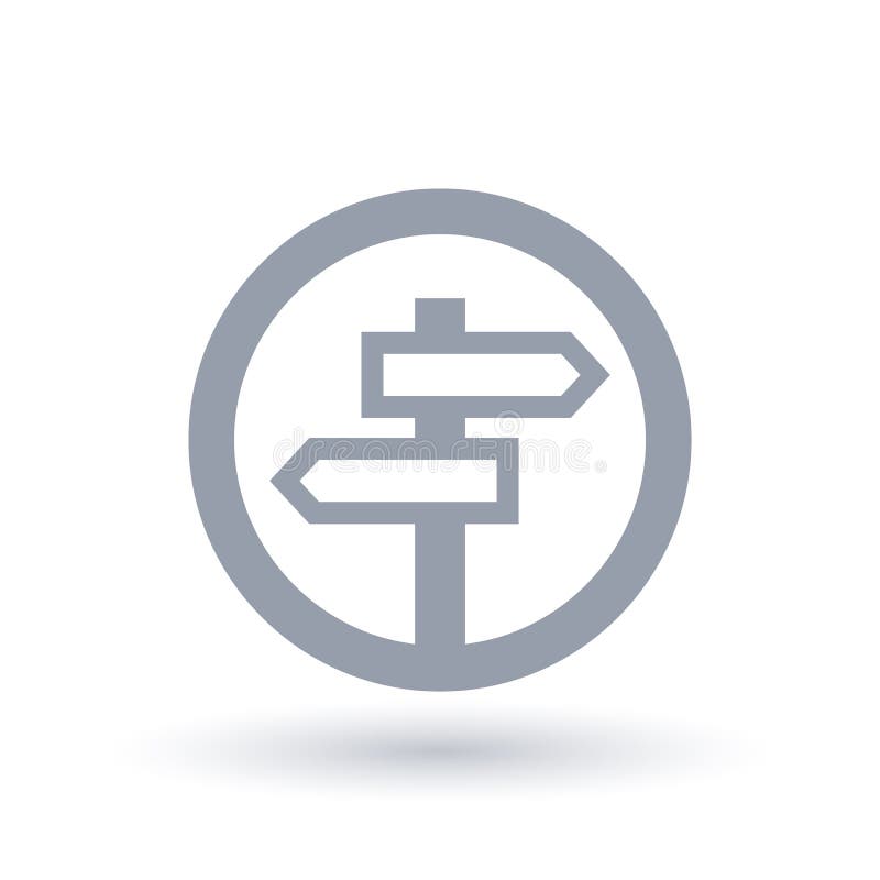 Icono de los posts de muestra del cruce - símbolo de la dirección del viaje ilustración del vector Icono de los posts de muestra del cruce - símbolo de la dirección del viaje ilustración del vector