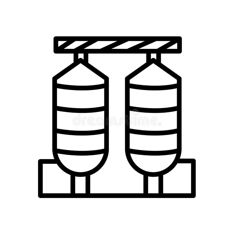 icono de los silos aislado en el fondo blanco stock de ilustración icono de los silos aislado en el fondo blanco stock de ilustración
