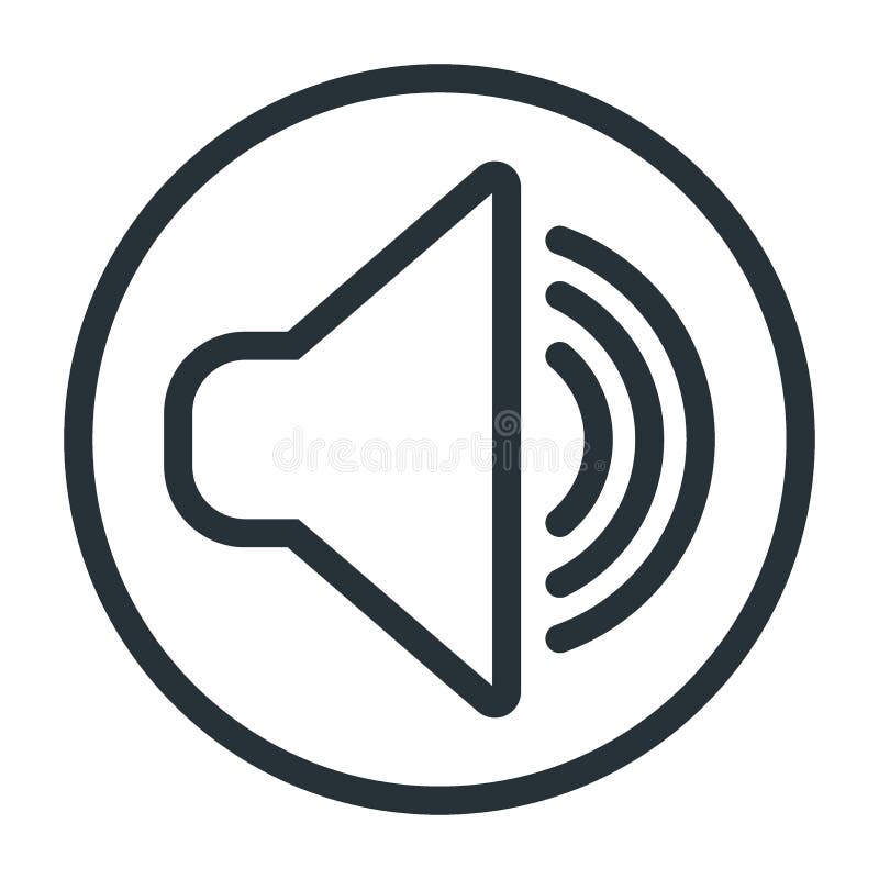 Icono de los sonidos aislado stock de ilustración Icono de los sonidos aislado stock de ilustración