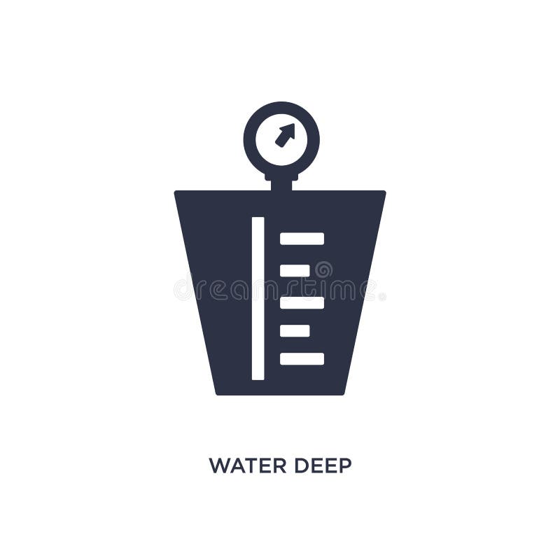 icono de medición profundo del agua en el fondo blanco Ejemplo simple del elemento del concepto de la medida libre illustration icono de medición profundo del agua en el fondo blanco Ejemplo simple del elemento del concepto de la medida libre illustration