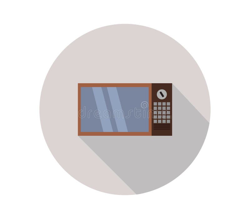Icono De Microondas Ilustrado En Vector Sobre Fondo Blanco Stock de