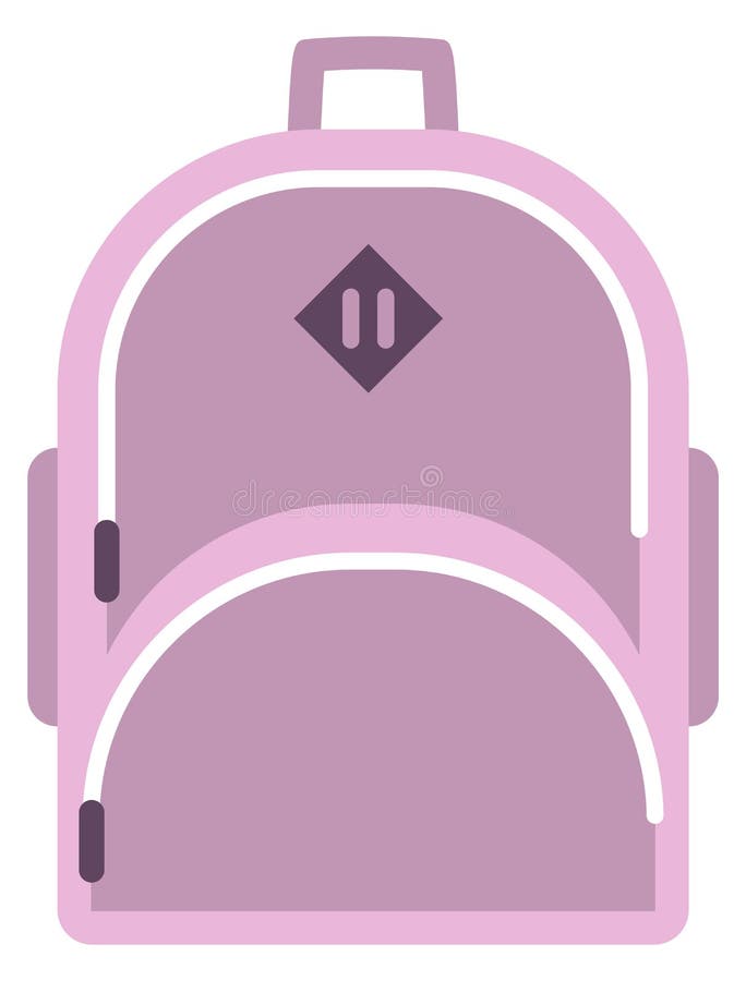 Icono de mochila deportiva. símbolo de bolsa de colegio rosa