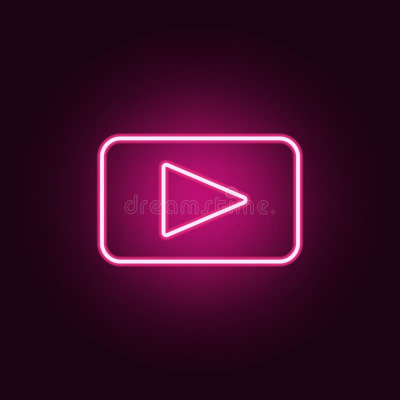 Play Sign Neon Icon Elements Of Web Set Simple Icon For Websites Web Design Mobile App Info Graphics Stock De Ilustracion Ilustracion De Negro Plano