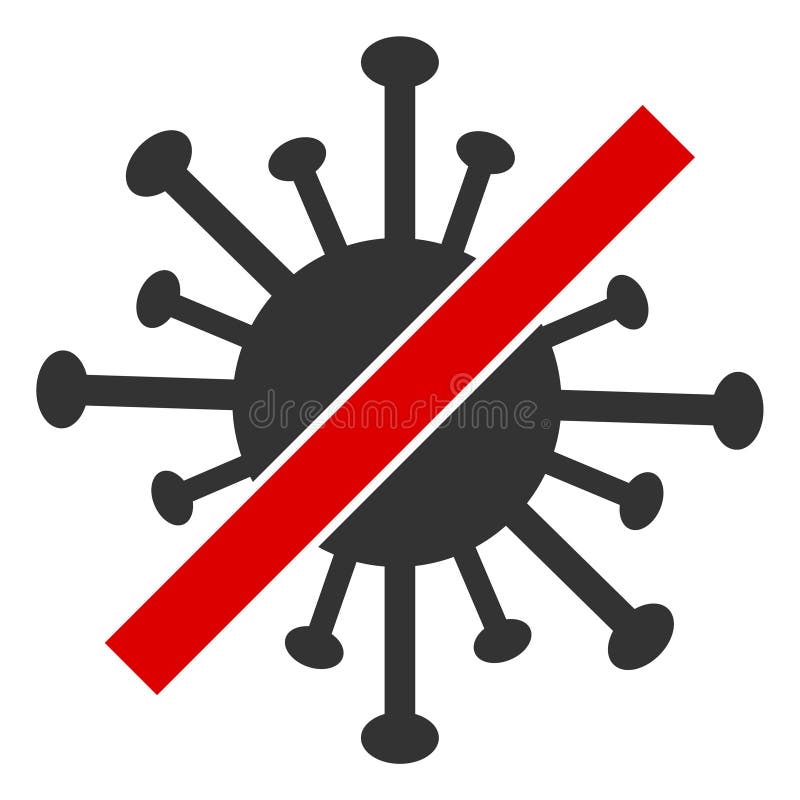 Icono de No Coronavirus de la Planta de Raster