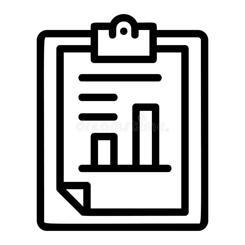 Icono de papel del gráfico de las finanzas, estilo del esquema ilustración del vector Icono de papel del gráfico de las finanzas, estilo del esquema ilustración del vector