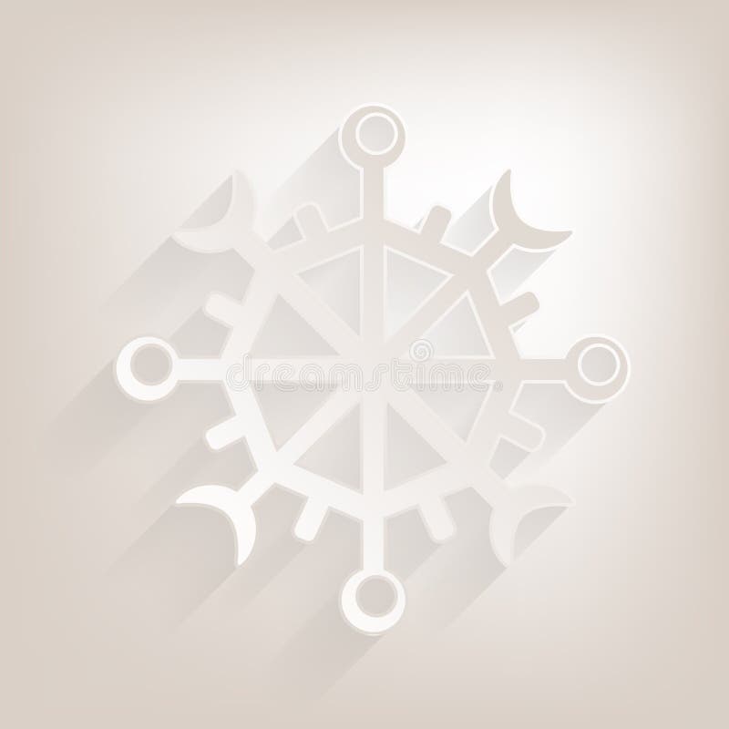 Icono de papel plano de la nieve libre illustration Icono de papel plano de la nieve libre illustration