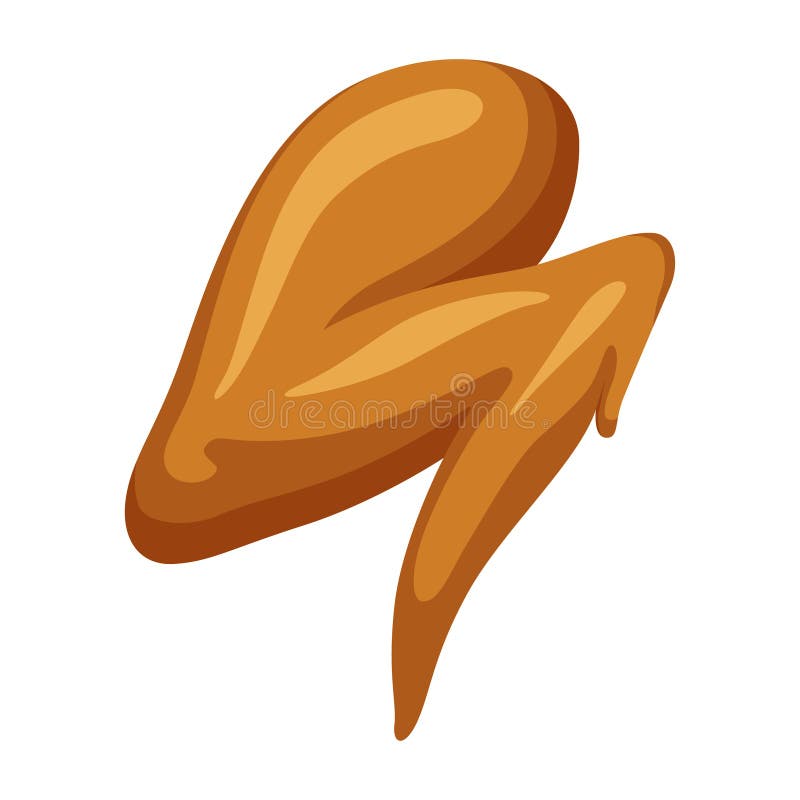 Icono de pollo frito, comida asada y cocina ilustración del vector