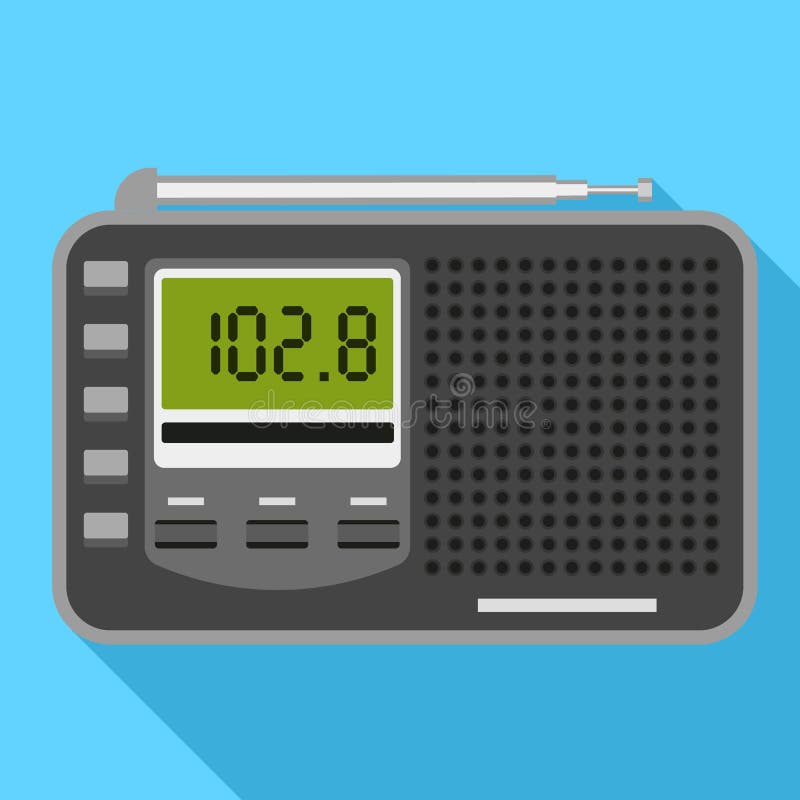 Icono De Radio De Digitaces, Estilo Plano Ilustración del Vector -  Ilustración de altavoz, medio: 139149696