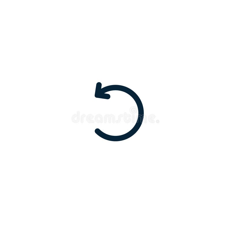 Icono de recarga o icono de flecha hacia atrás redondeada libre illustration