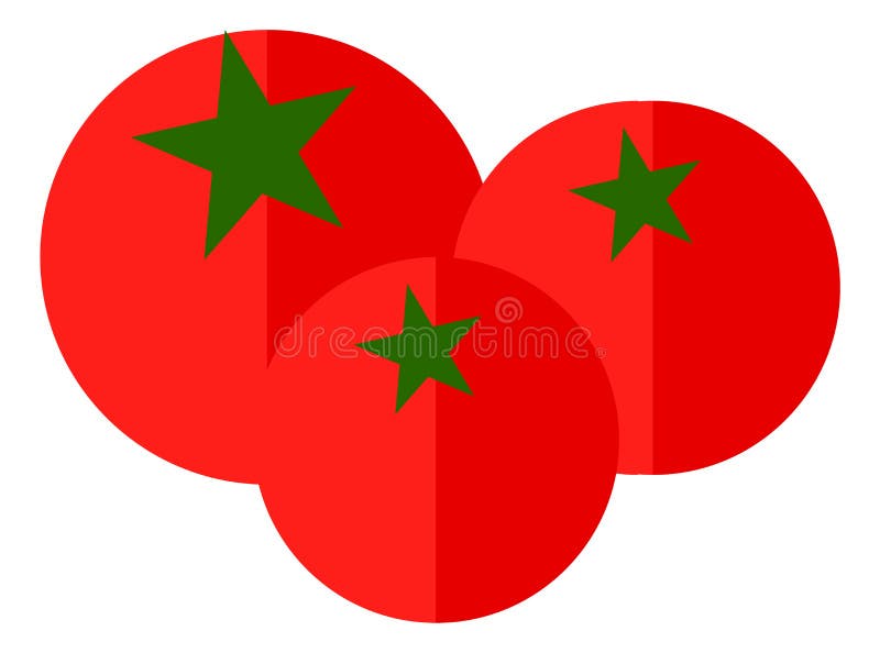 Icono de tomates. pila de verduras de ensalada fresca roja ilustración del vector