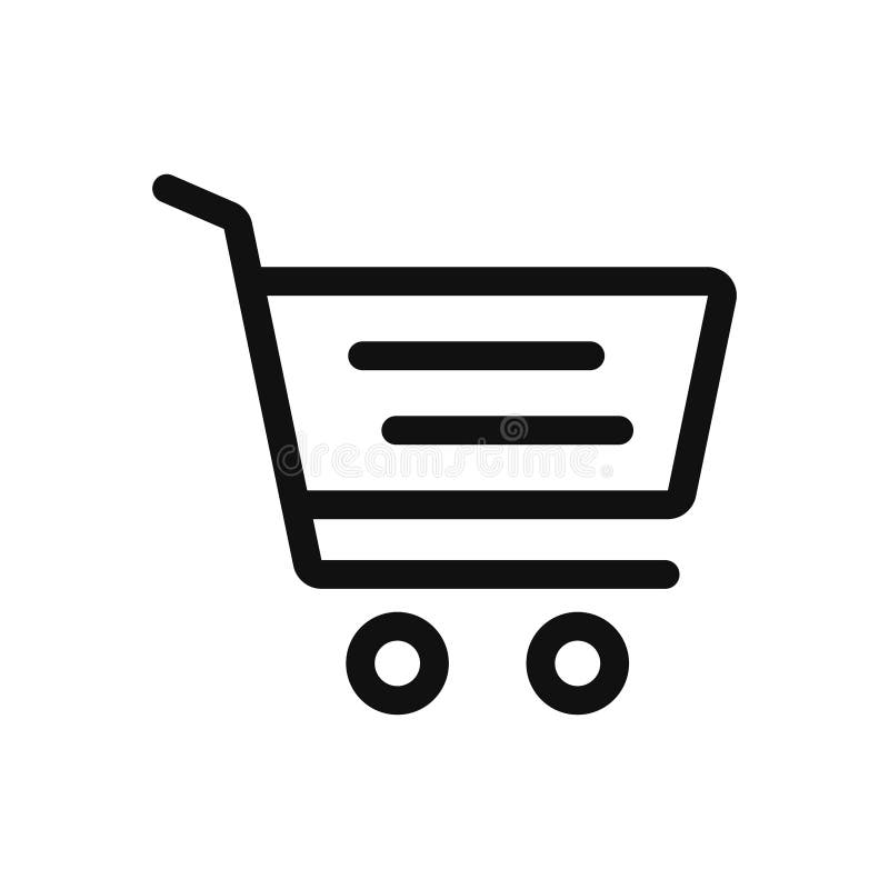 Vector De Icono Del Carro De Compra Sencillo Carrito De La Compra Firma En  Estilo Moderno De Diseño Para Sitio Web Y Aplicación M Ilustración del  Vector - Ilustración de arte, venta