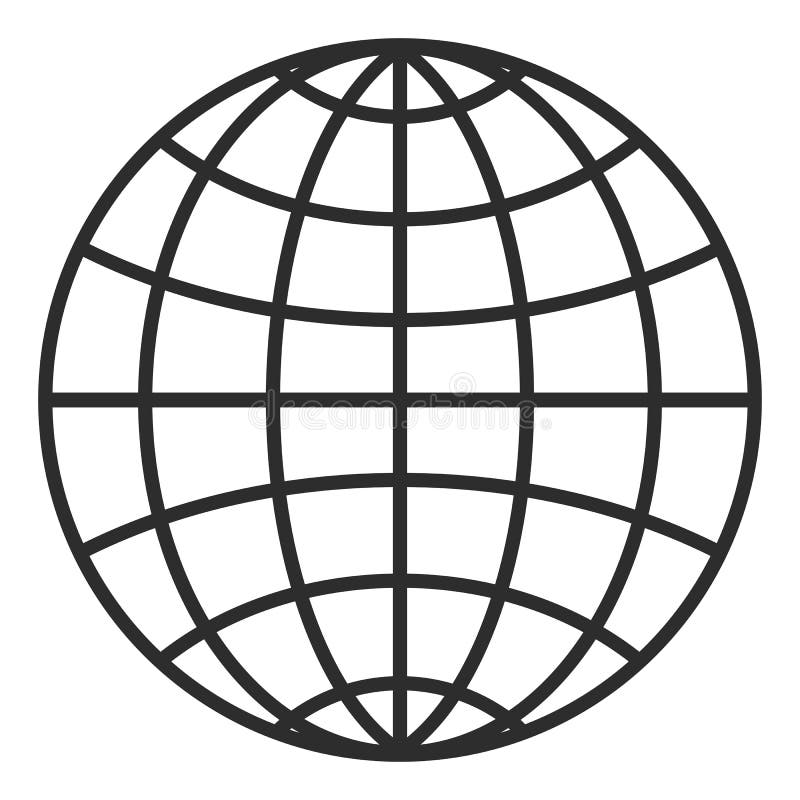 Icono de vector de cuadrícula de globo