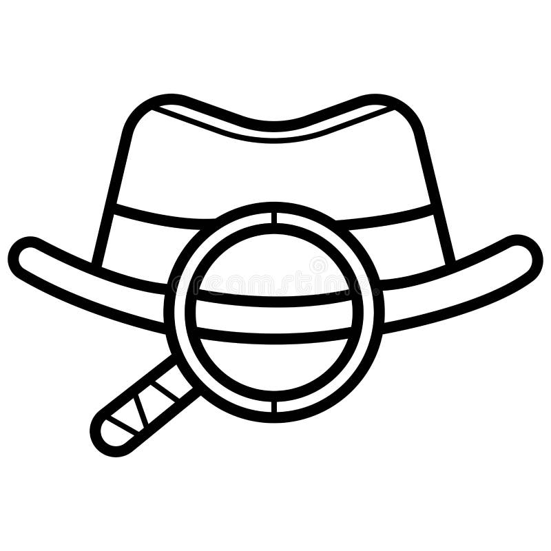 Icono del agente Gafas de sol del esp?a Sombrero y vidrios stock de ilustración Icono del agente Gafas de sol del esp?a Sombrero y vidrios stock de ilustración