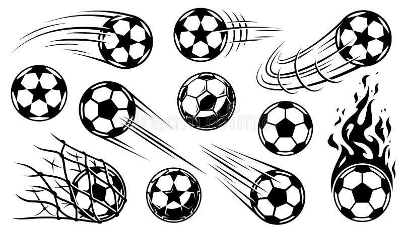 Balón De Fútbol En El Fuego, Ejemplo Simple Dibujado Mano, Bola Negra Stock  de ilustración - Ilustración de creativo, concepto: 118978924