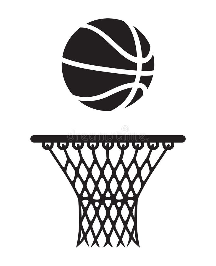 Icono del baloncesto stock de ilustración. Ilustración de fondo - 55330783