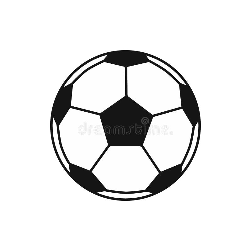 Icono del balón de fútbol, estilo simple ilustración del vector Icono del balón de fútbol, estilo simple ilustración del vector