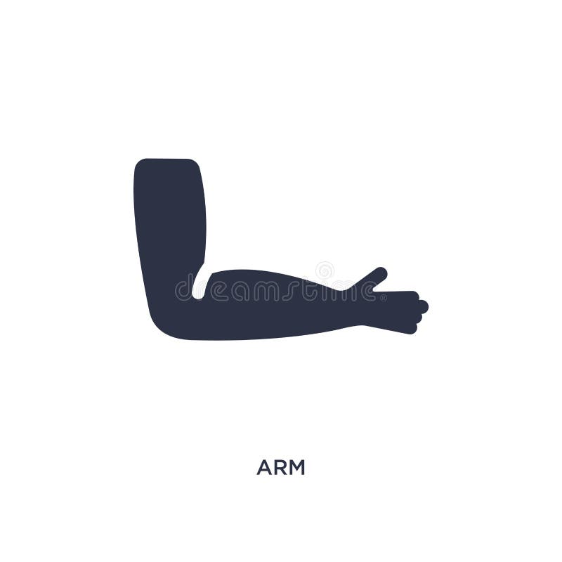 icono del brazo en el fondo blanco Ejemplo simple del elemento del concepto médico ilustración del vector icono del brazo en el fondo blanco Ejemplo simple del elemento del concepto médico ilustración del vector