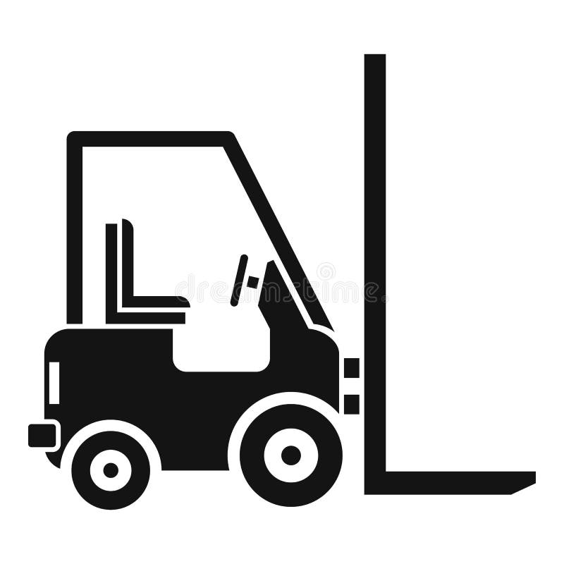Icono del cargador del apilador, estilo simple stock de ilustración Icono del cargador del apilador, estilo simple stock de ilustración