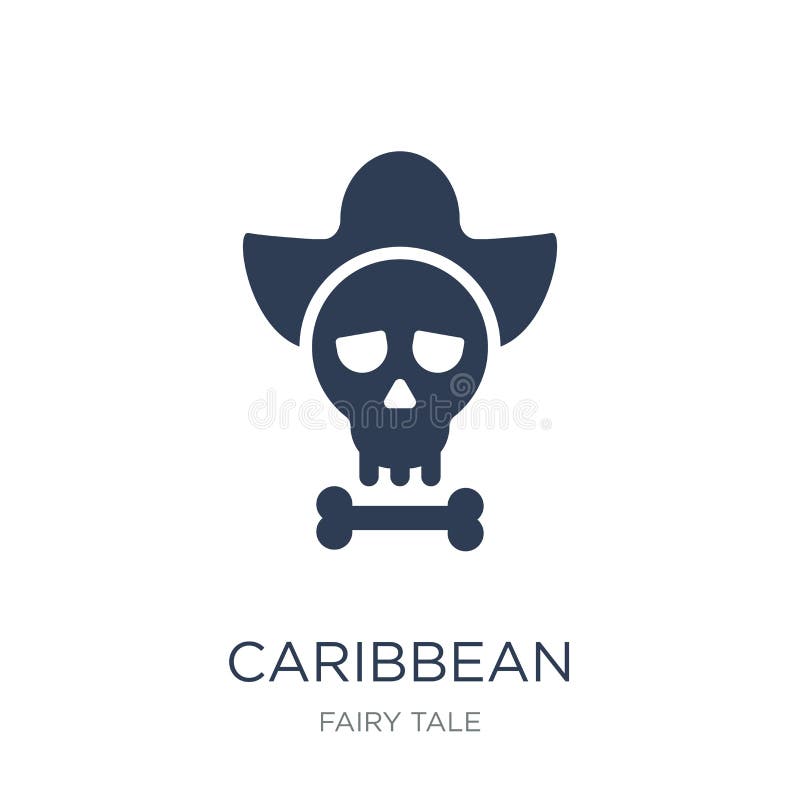 Icono del Caribe Icono del Caribe del vector plano de moda en el backg blanco. Icono del Caribe El icono del Caribe del vector plano de moda en el fondo blanco de la colección del cuento de hadas, ejemplo del vector puede ser uso para la web y el móvil, eps10